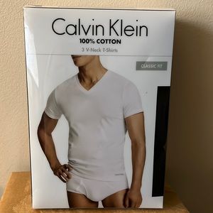 Calvin Klein V-Neck Tee 3 Pack - Black